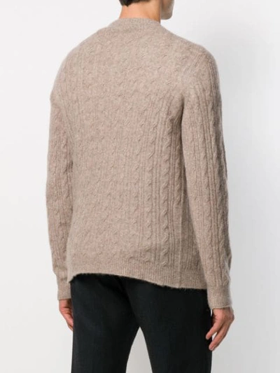 Shop Roberto Collina Cable-knit Fitted Jumper In 05 Corda