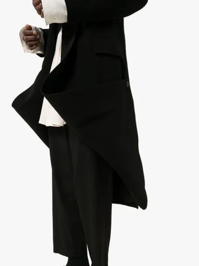 Shop Yohji Yamamoto Military Long Coat In Black