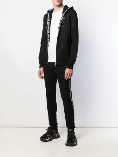 Shop Balmain Side Panelled Track Pants In Black