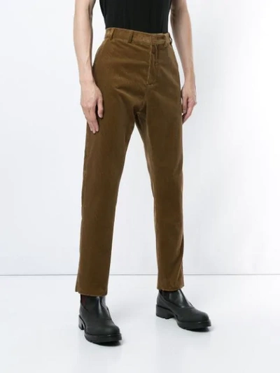 Shop N°21 Corduroy Straight-leg Trousers In Brown