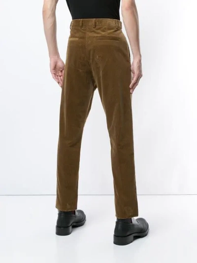 Shop N°21 Corduroy Straight-leg Trousers In Brown