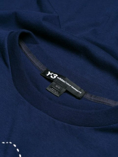 Shop Y-3 T-shirt Mit Logo-print In Blue