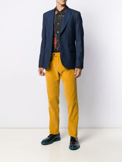 ETRO STRAIGHT-LEG CORDUROY TROUSERS - 黄色