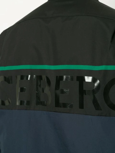 Shop Iceberg Contrast Panel Shirt - Black