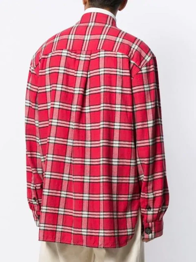 Shop Marni Checked Oversized Shirt In Chr60
