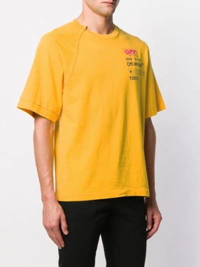 Shop Off-white Industrial Print T-shirt In Yellow