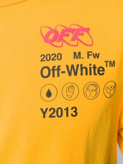 Shop Off-white Industrial Print T-shirt In Yellow