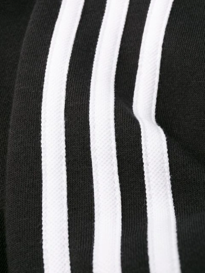 Shop Adidas Originals Logo Stripe Hoodie In Black