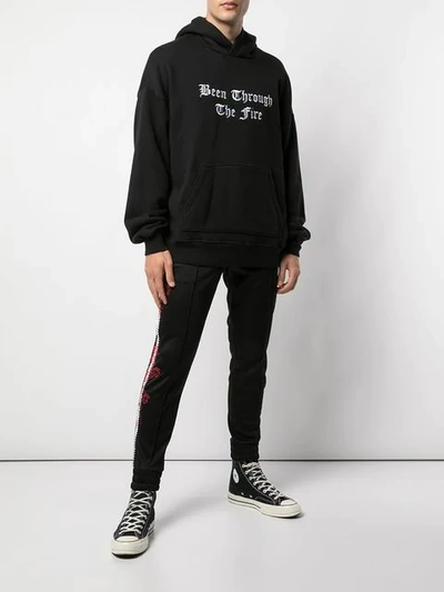 Shop Amiri Been Through The Fire Hoodie In Black