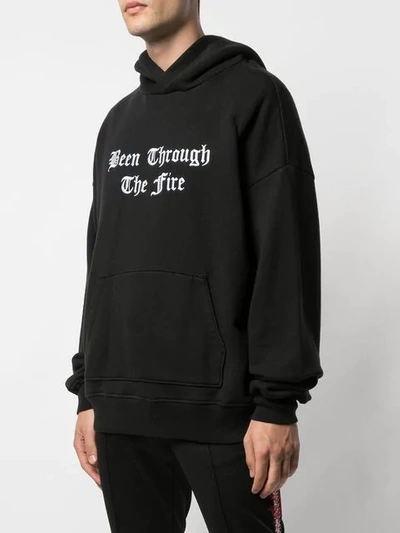 Shop Amiri Been Through The Fire Hoodie In Black