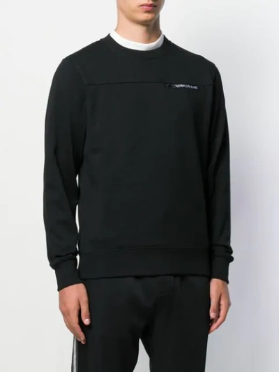 Shop Calvin Klein Jeans Est.1978 Logo Patch Sweatshirt In Black