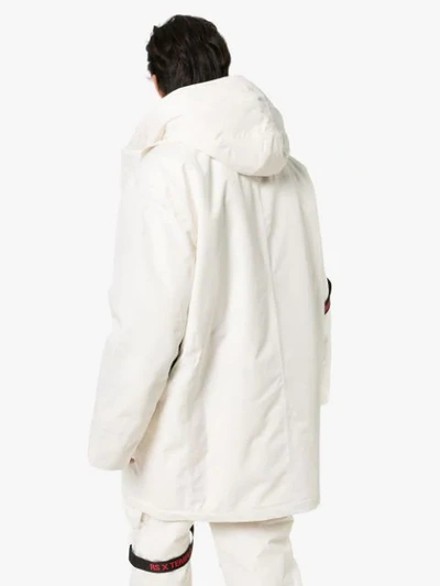 Shop Raf Simons Long-length Ski Jacket In White