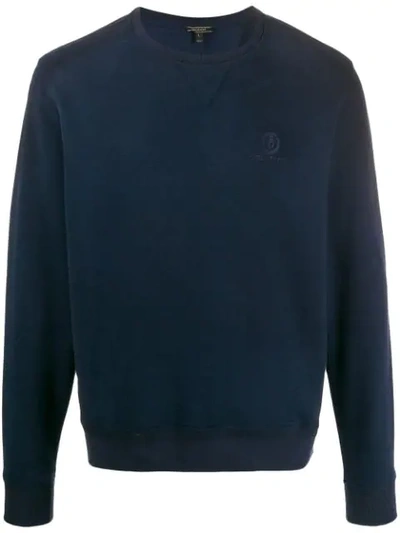 Shop Belstaff Crew Neck Sweatshirt In 80000 Navy