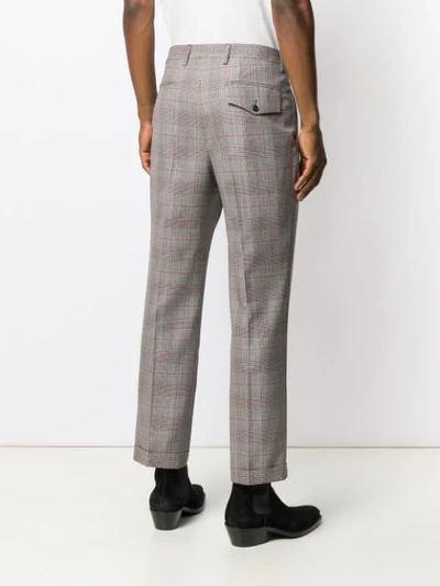 Shop Calvin Klein 205w39nyc Check Trousers In Black