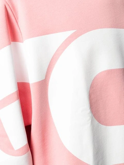 Shop Gcds Logo Print Oversized Sweatshirt In Pink