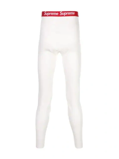 Shop Supreme Hanes Thermal Pants In White