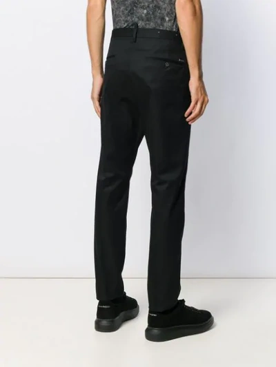 Shop Dsquared2 Tapered Chinos In Black
