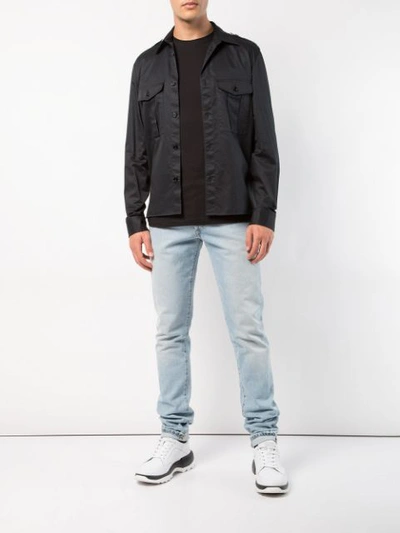 Shop John Elliott Classic Plain T-shirt In Black