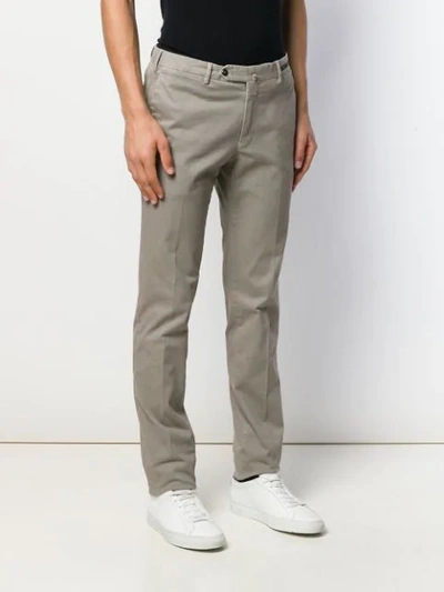 Shop Pt01 Straight Chinos In Grey