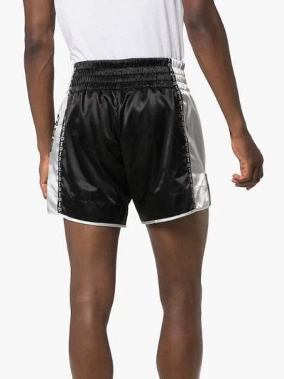 Shop Versace Logo-patch Boxing Shorts In Black