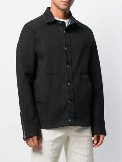 Shop Andrea Ya'aqov Plain Denim Jacket In Black