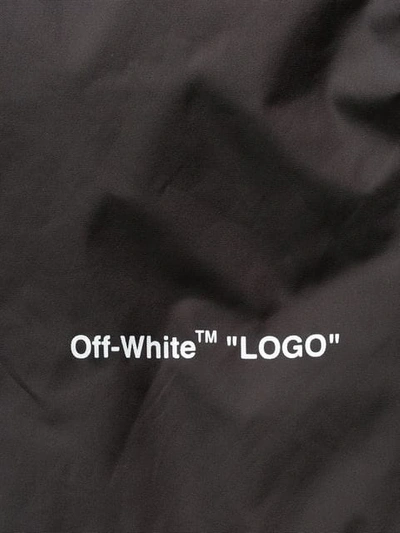 OFF-WHITE LOGO泳裤 - 黑色