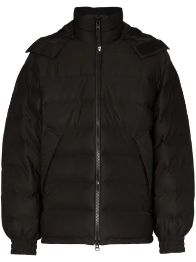 Shop Y-3 Hooded Puffer Jacket In  Black