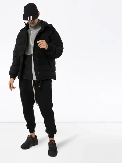 Shop Y-3 Hooded Puffer Jacket In  Black