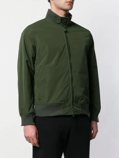 Shop Aspesi Zipped Bomber Jacket In Green
