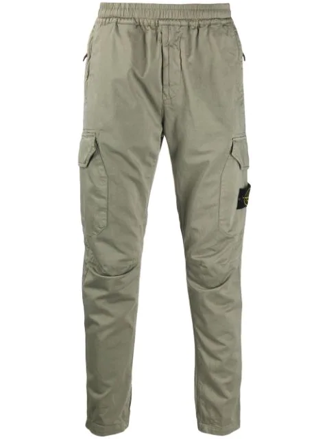 stone island tapered cargo trousers