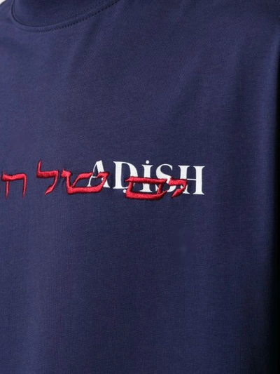 Shop Adish Crew-neck Logo Sweatshirt In Blue