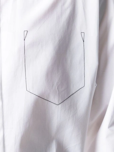 Shop Maison Margiela Stitch Pocket Shirt In White