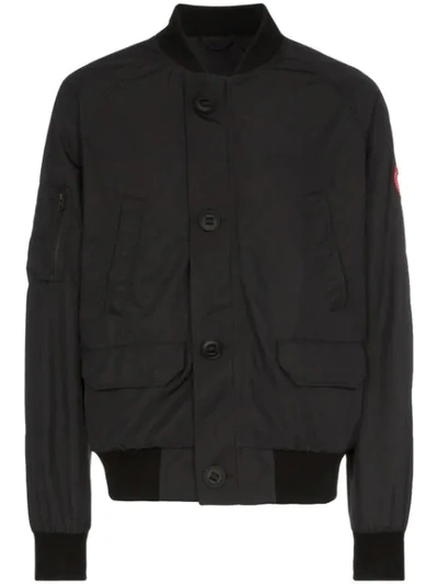 Shop Canada Goose Faber Lightweight Bomber Jacket In Black