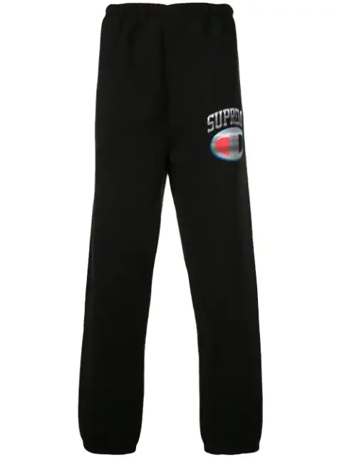 Supreme X Champion Chrome Jogging Trousers In Black | ModeSens