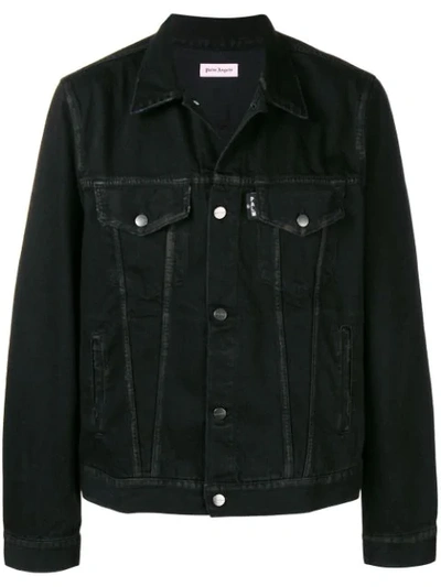 Shop Palm Angels Die Punk Denim Jacket In Black