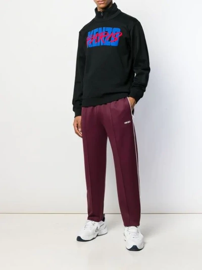 Shop Kenzo Tech Jersey Track Trousers In Red