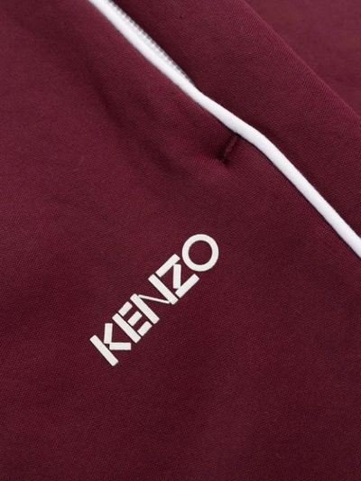 Shop Kenzo Tech Jersey Track Trousers In Red