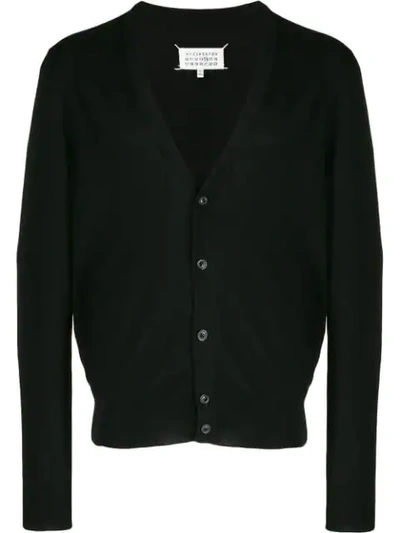 Shop Maison Margiela Button Down Knitted Cardigan In Black