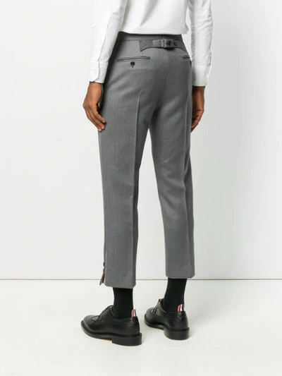 Shop Thom Browne Cavalry Twill Pintuck Slim Fit Trouser In Grey