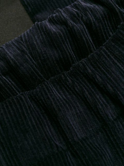 Shop Maison Margiela Cord Side Stripe Trousers In Blue