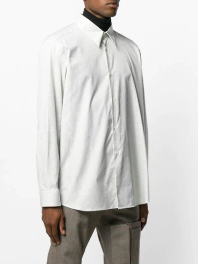 RAF SIMONS OVERSIZED CHECK PRINT SHIRT - 白色