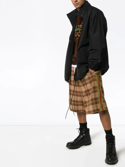 Shop Gucci Oversized Tartan Shorts In 2018 Multi