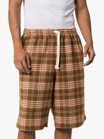 Shop Gucci Oversized Tartan Shorts In 2018 Multi