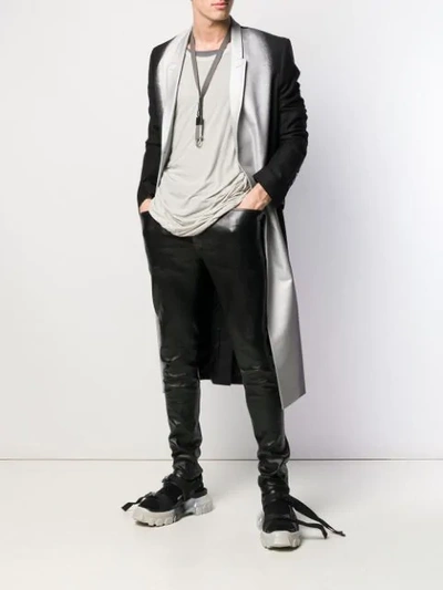 Shop Rick Owens Moreau Graffiti Coat In Black