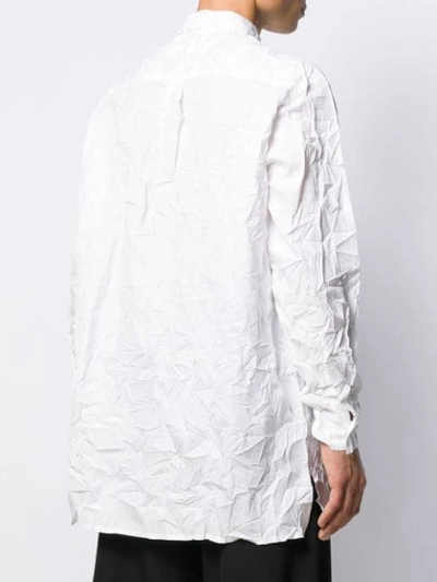 Shop Yohji Yamamoto Deconstructed Shirt In White