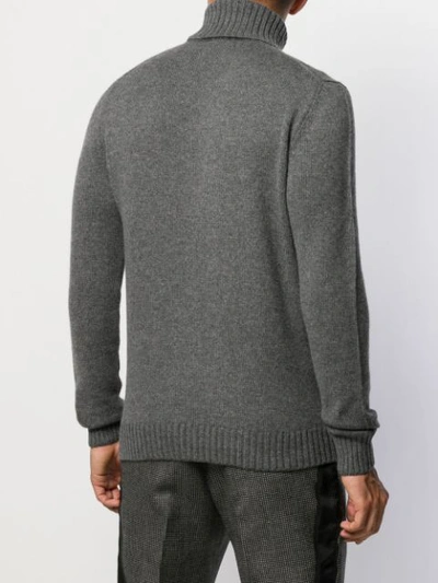 Shop Fendi Karligraphy Roll-neck Jumper In Grey