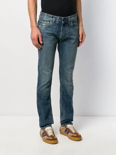 Shop Etro Straight Leg Denim Jeans In Blue