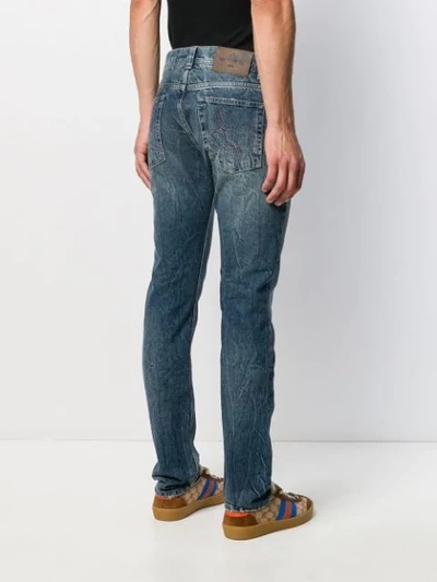 Shop Etro Straight Leg Denim Jeans In Blue