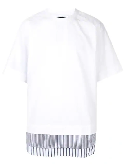 Shop Juunj Layered Hem T-shirt In White