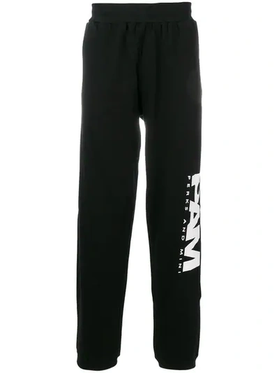 Shop Perks And Mini Logo Print Jog Track Pants In Black